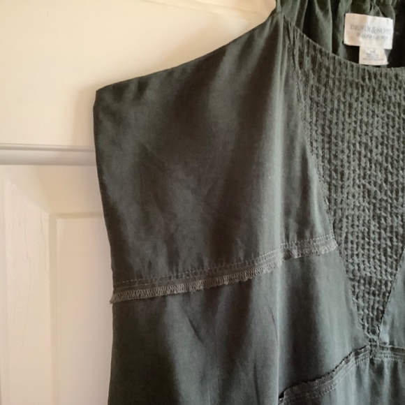 Ralph Lauren Denim & Supply Hi-Low Hem Cotton Midi Dress Ruffle Hem Olive SZ M - Picture 8 of 14